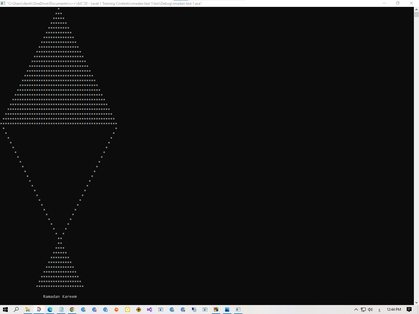 كود صنع فانوس رمضان باستخدام النجوم